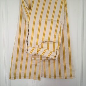 Anthropologie Yellow Striped Jeans